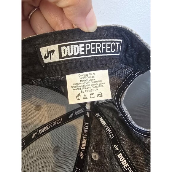 Dude Perfect 3D Logo Baseball hat in Gray - Picture 6 of 7